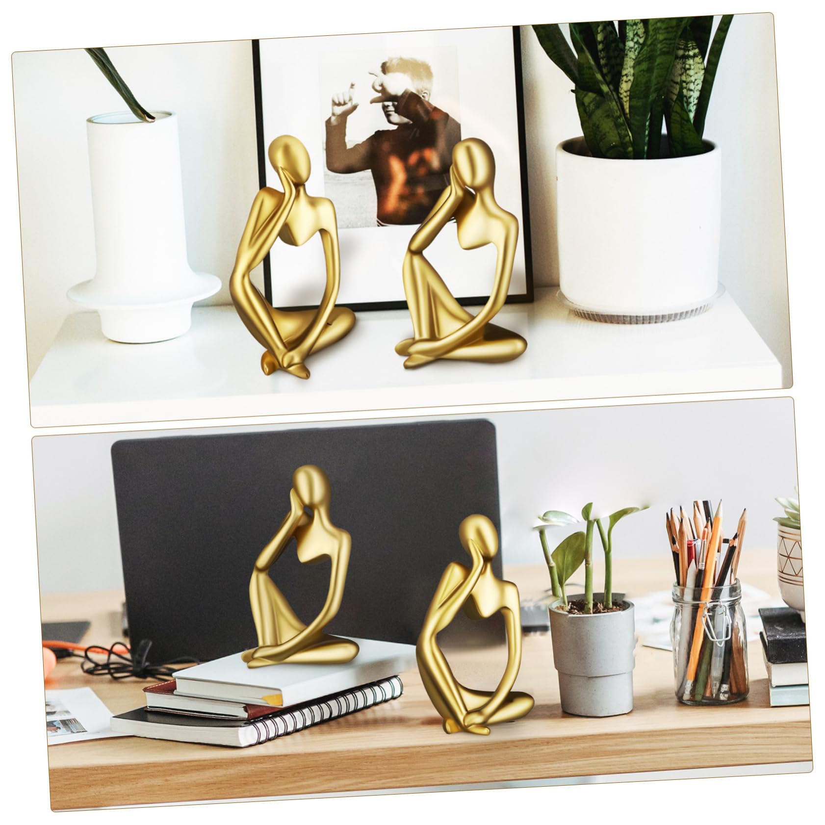 8 STK Ornamente zum einzug für den einzug wichtelfiguren Einweihungsgeschenk Wohnaccessoire Statuen für die Inneneinrichtung Denker-Statue Bürodekoration Harz