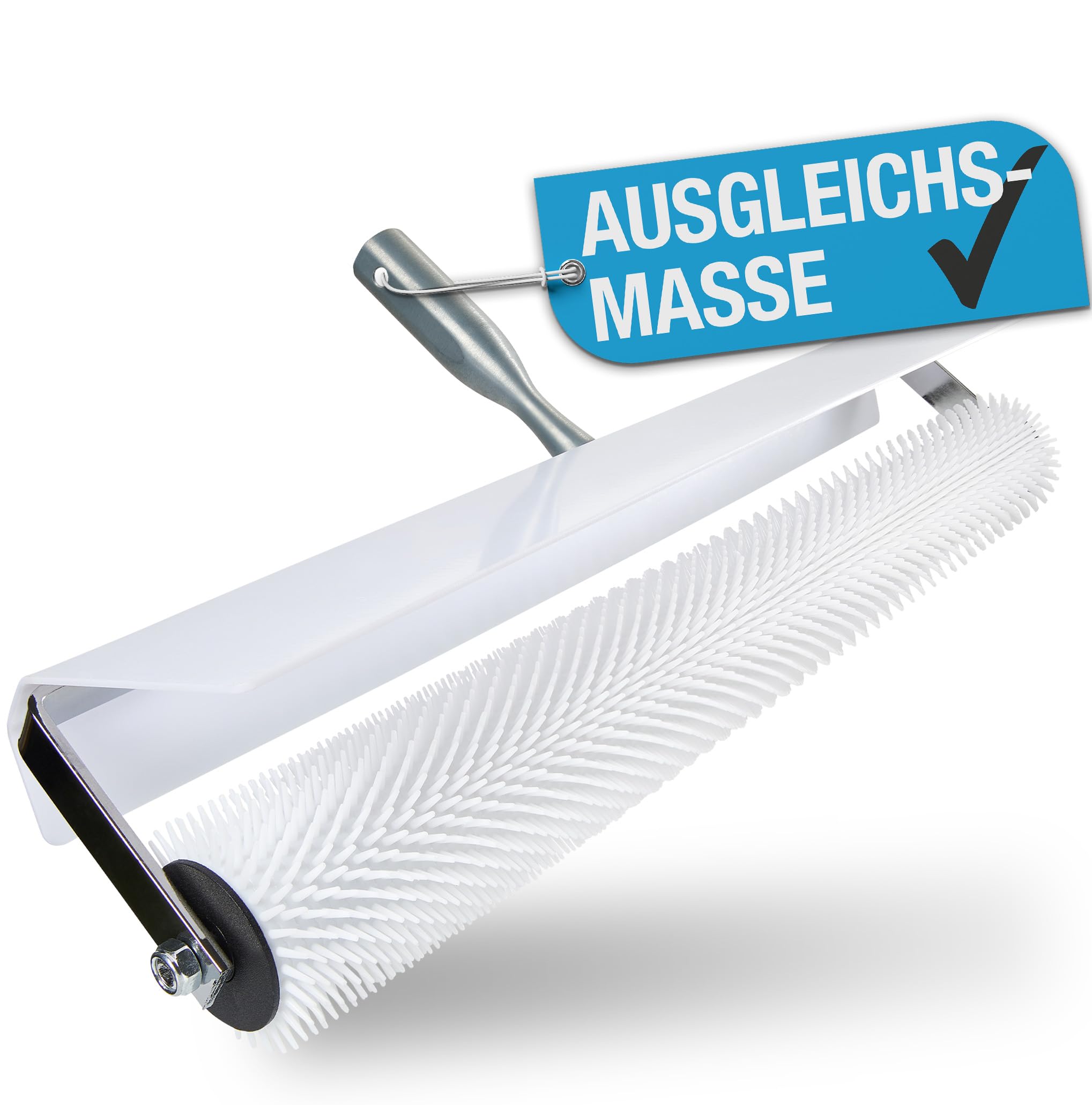 Rodillo de púas de compensación de 50 cm [protección extra contra salpicaduras] con púas de 11 mm en calidad profesional | rodillo de ventilación | rodillo de purga | rodillo de erizo |