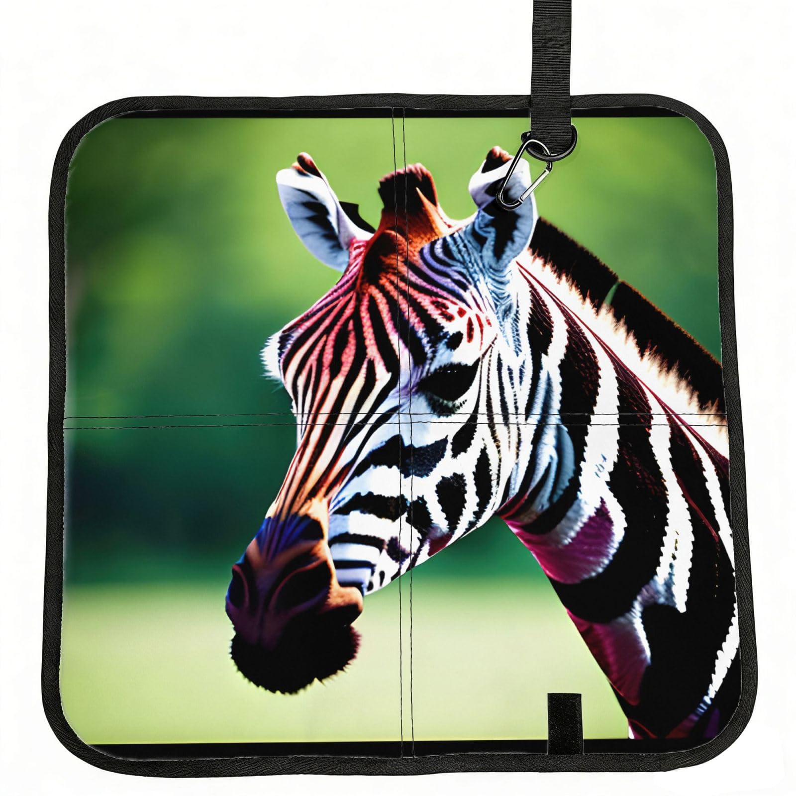 YGLHBDPBF Zebra and Giraffe Print Camping seat cushion,Foldable Sitting Pads,Save Backpack Space for Hiking