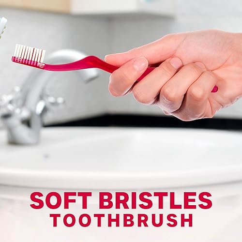 Miniatura 7 de Clarity Expert - Cepillo de dientes manual para encías sensibles y dientes fuertes, fabricado con material alimenticio, cerdas suaves (rojo, verde,