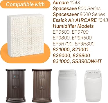 1043 Humidifier Wick Filter Replacement for Essick Air EP9 EP9R EP9500 EP9700 800821000 826000 826600 826800 826900 831000 Series Humidifiers-1 Pack