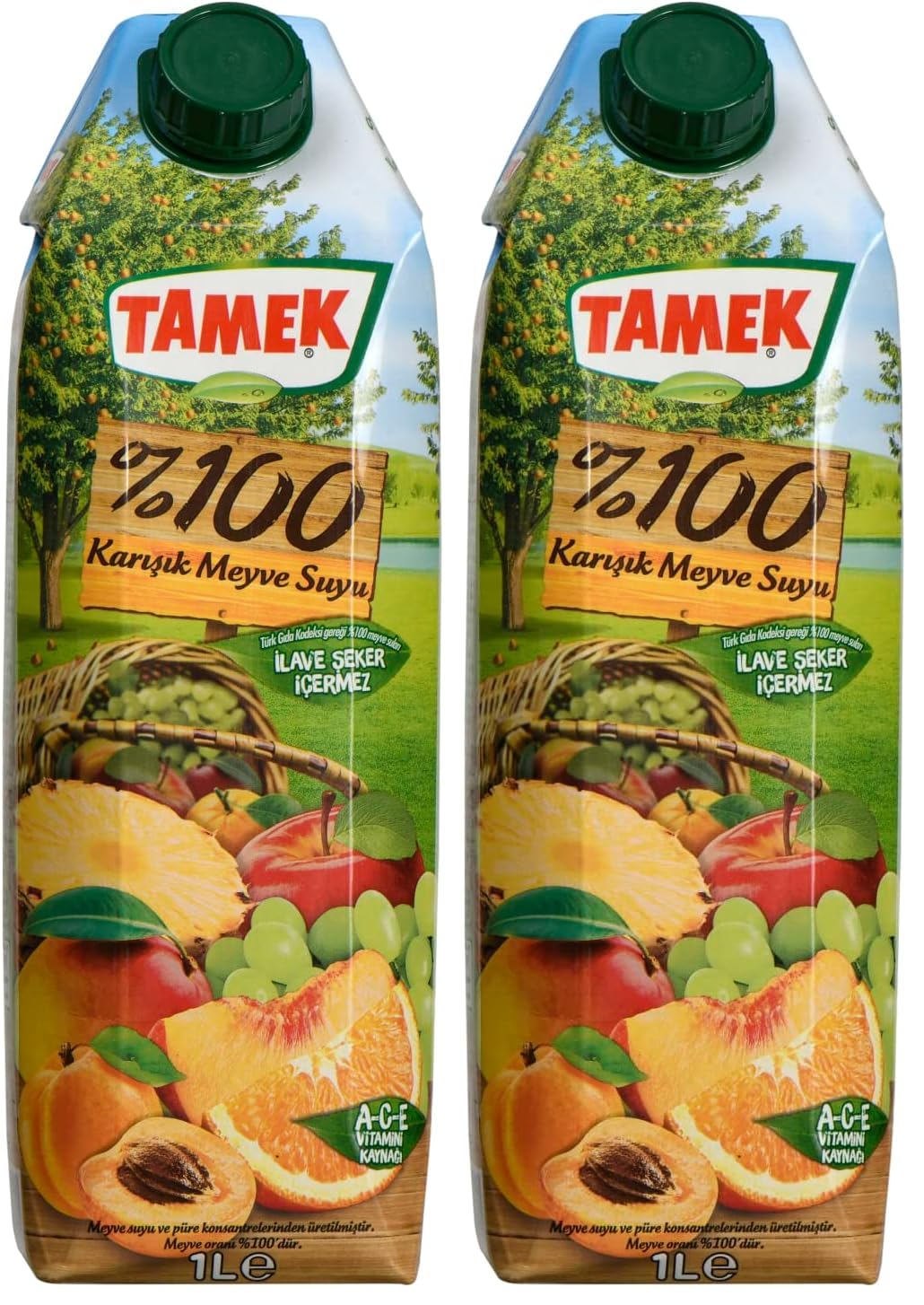 TAMEK GRUP GIDA ÜRETİM A.Ş. Tamek%100 Karışık Cry, 1 L 2li paket