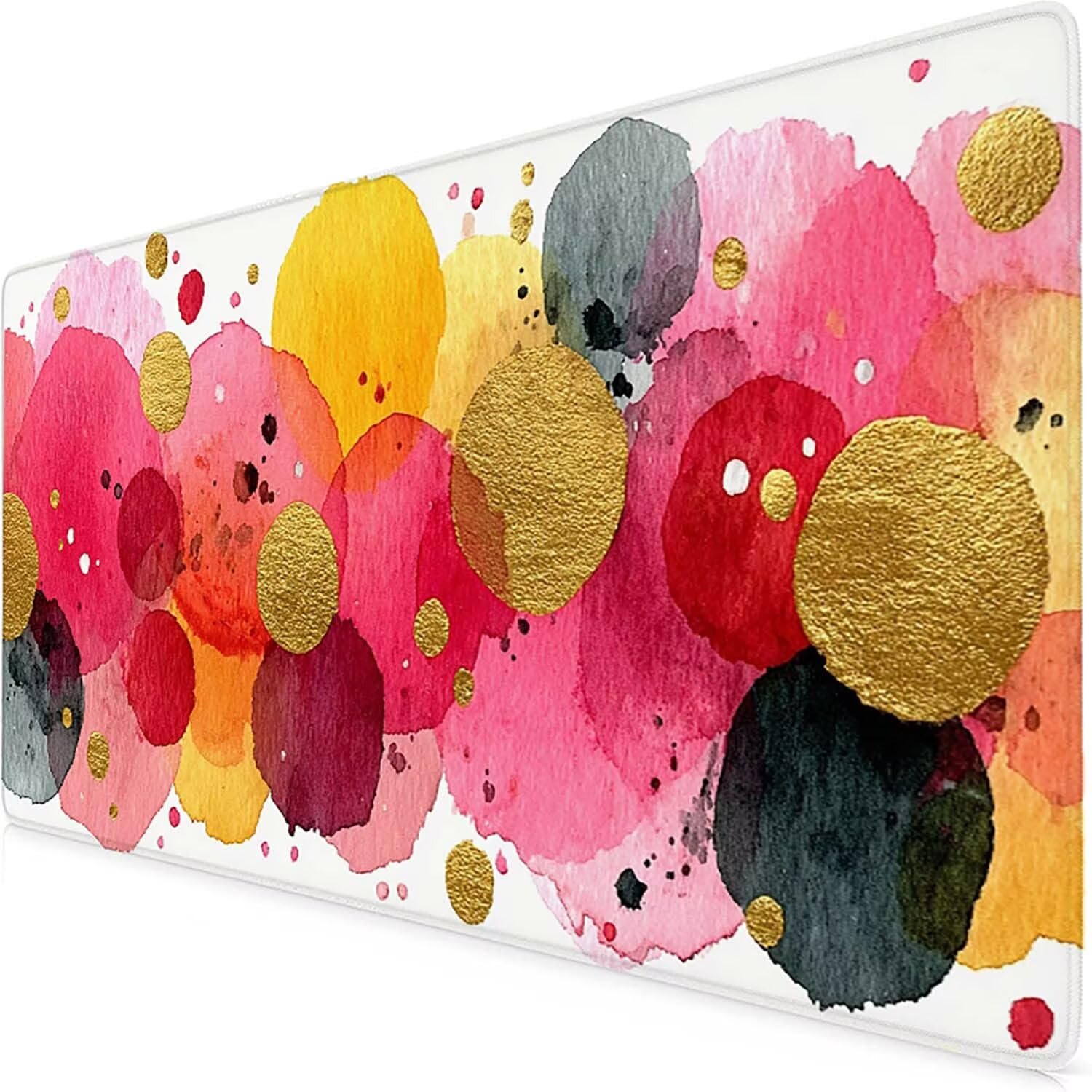 Tappetino Mouse XXL 1000x500mm Rosa Mousepad Astratto Tappetino Scrivania Grande, con base in Gomma Antiscivolo, Impermeabile Sottomano Scrivania per Computer, Accessori Gaming Mouse Pad 5-5788q