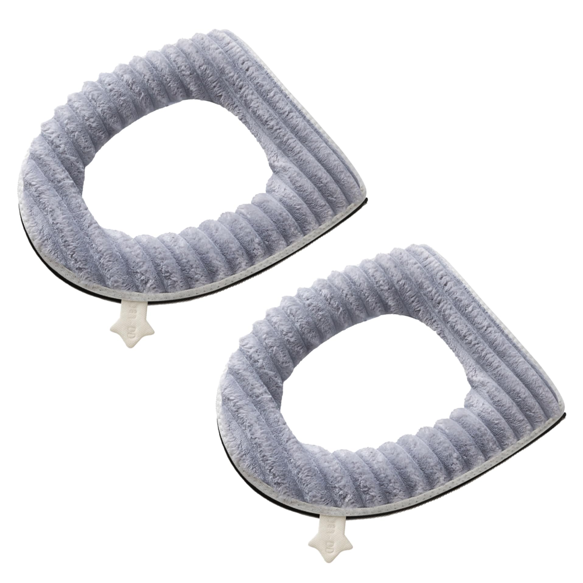 Calentador de asiento de inodoro elástico y suave, protector lavable con cremallera invierno