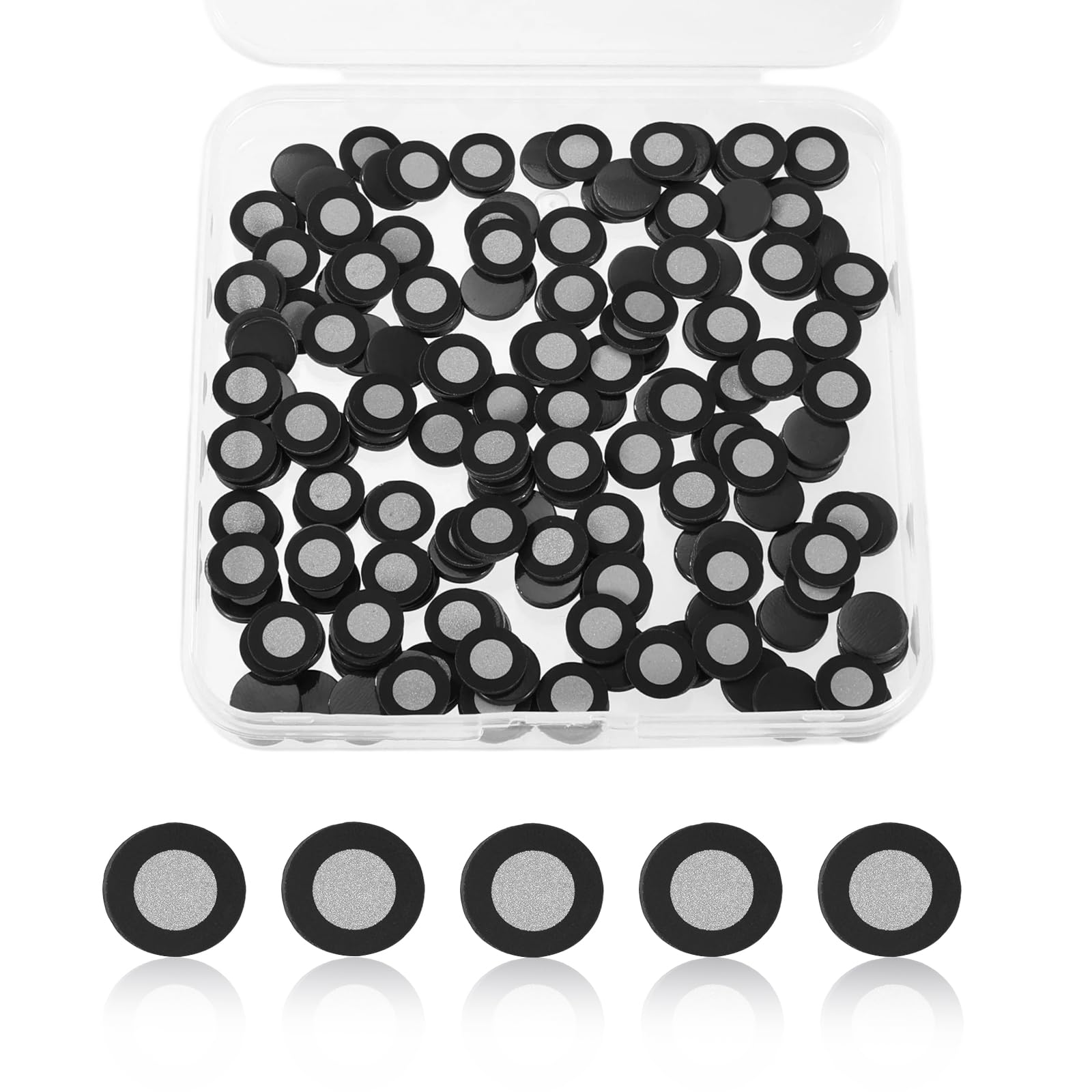 200uds Puntos Seguimiento Magnéticos para Escáner 3D, Puntos Referencia Reflectantes 6mm Diámetro Interior 10mm Diámetro Exterior Dianas Posicionamiento para Escaneo 3D Mejora Precisión