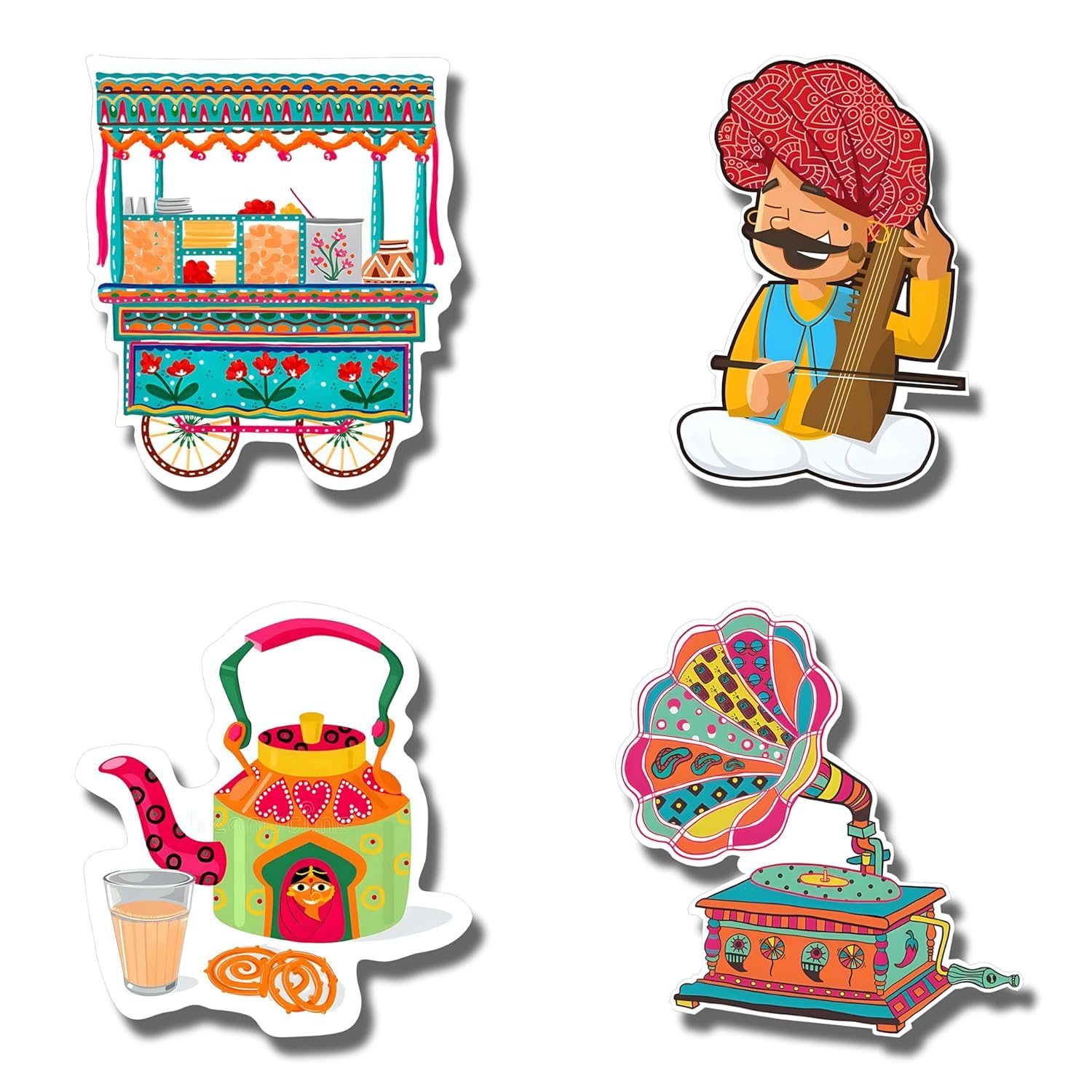 BIRDS MIND Printed MDF Fridge Magnets for Refrigerator | Set of 4 Rajastani Magnet | Home Decor Stylish Gift (B0DDXY1XRJ) Amazon Price History, Amazon Price Tracker