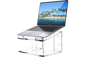 Acrylic laptop holder for desks