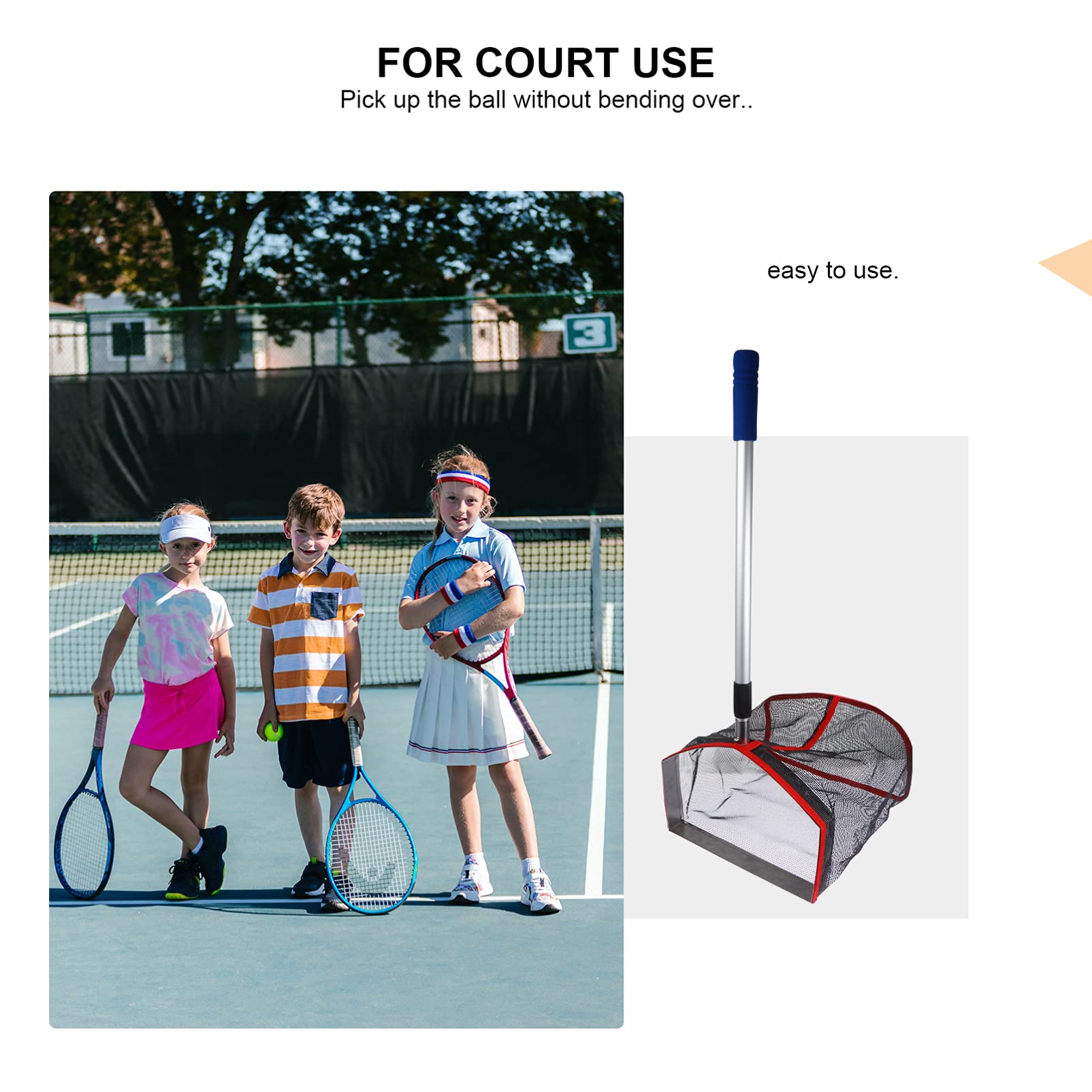 Teleskopierbares Tischtennisball-Aufnahmenetz für Tischtennisbälle Tischtennis-Übungsnetz Zubehör für Tischtennis-Roboter zum Aufschlagen oder Multiball-Training