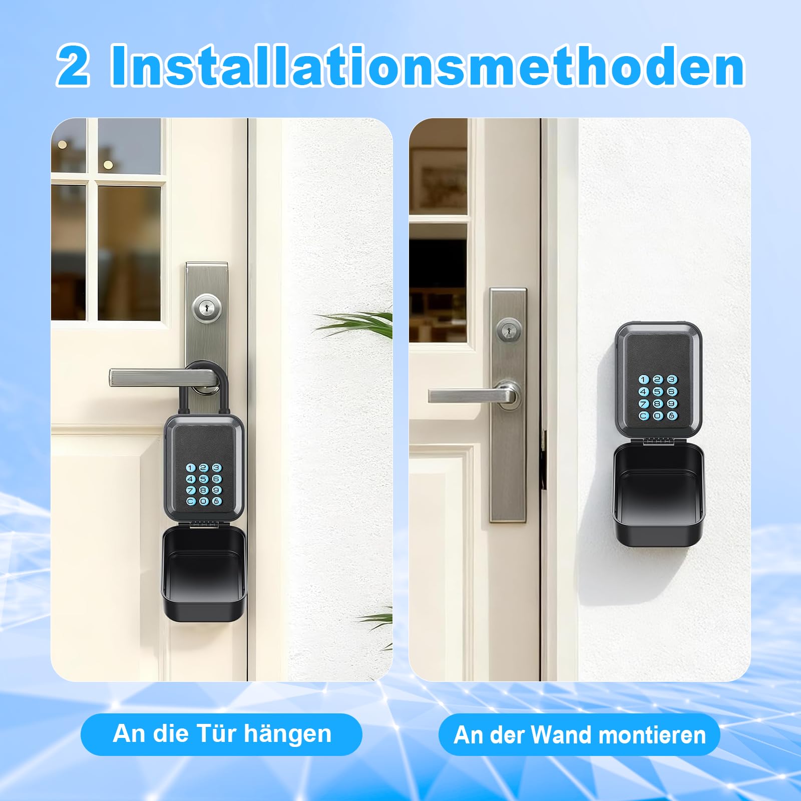 Schlüsseltresor mit Zahlencode, Smart Schlüsselbox, Key Lock Box