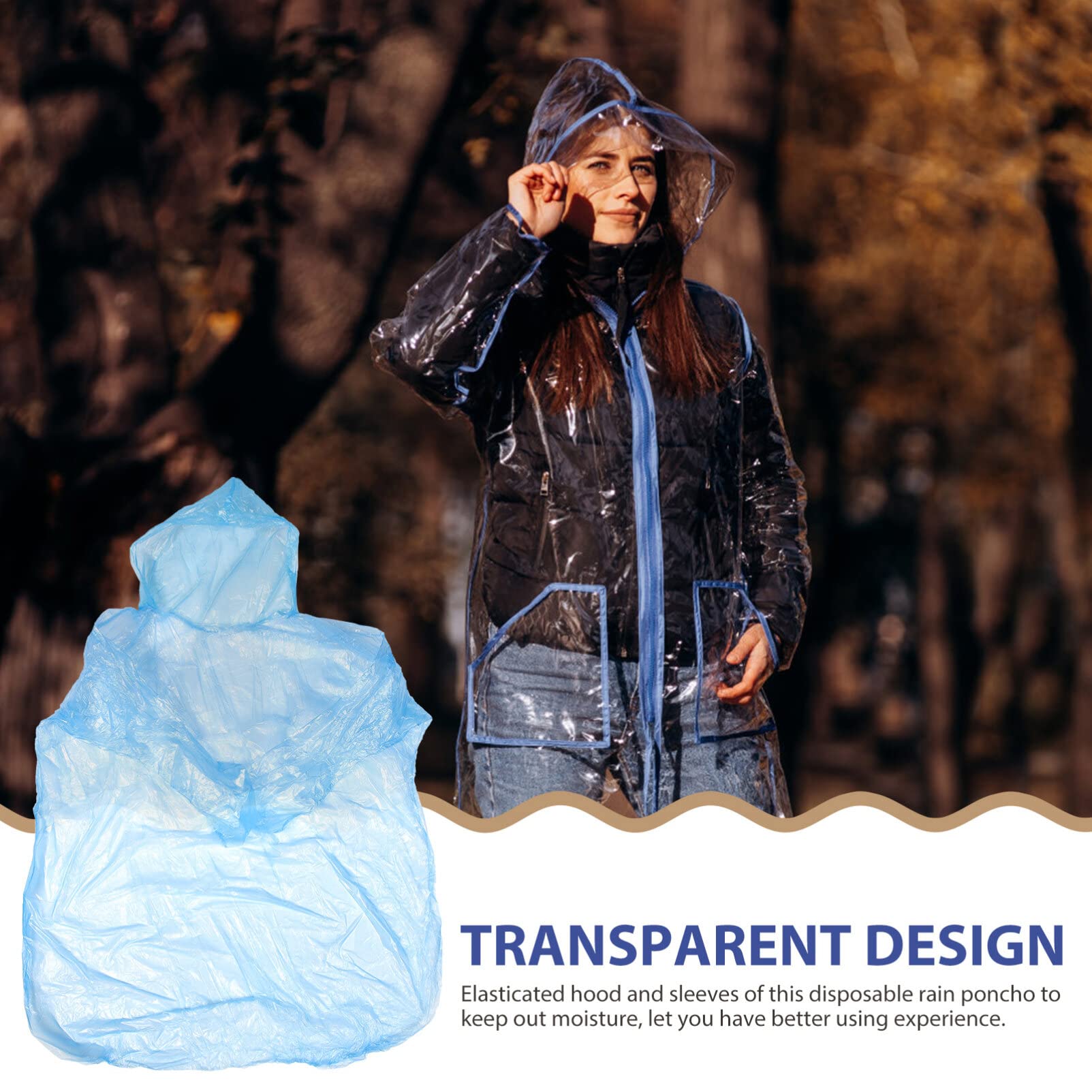 Navaris Poncho De Pluie Unisexe - Cape Impermeable Avec Capuche Et Poche | Vélo Randonnée Festival | Noir