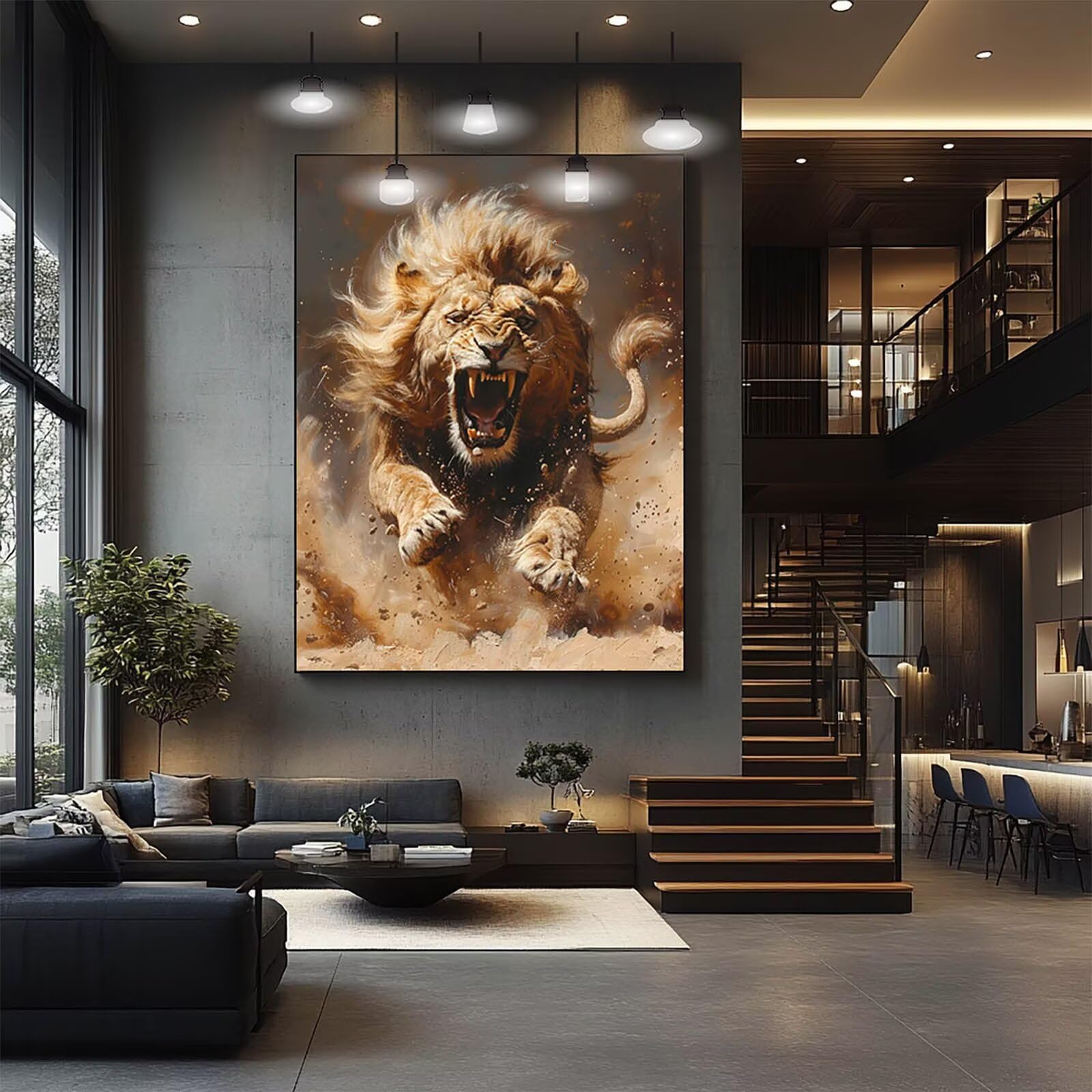 DIY diamentowy obraz lew 80 x 110 cm pełne wiertło diamentowe malowanie dorośli dzieci haft krzyżykowy malowanie według numeru zestaw zwierzę diamentowe zestawy artystyczne, do dekoracji ścian i model