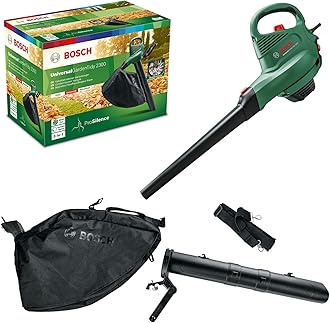Bosch 06008B1072 Electric Leaf Blower and Vacuum UniversalGardenTidy 2300 (2300 W, collection bag 45 l, variable speed, for blowing, vacuuming and shredding leaves, in carton packaging)