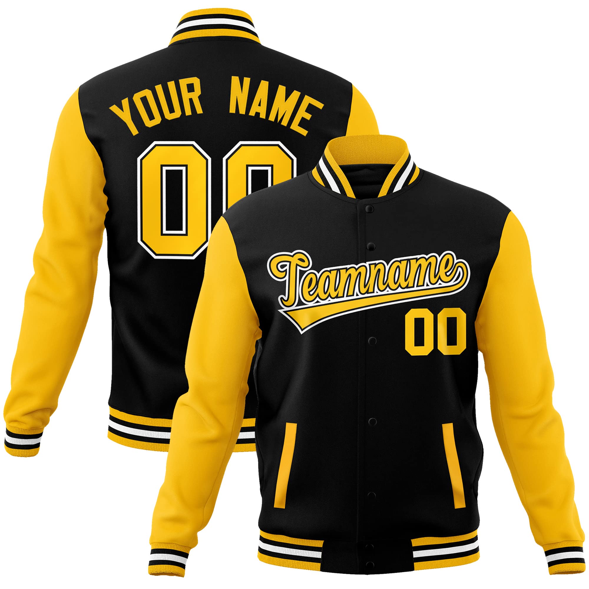 Custom Unisex Fashion Varsity Jacket Cotton Blend Letterman Baseball Jacket | Personalized Stitched Name Number Logo for Men Women Youth