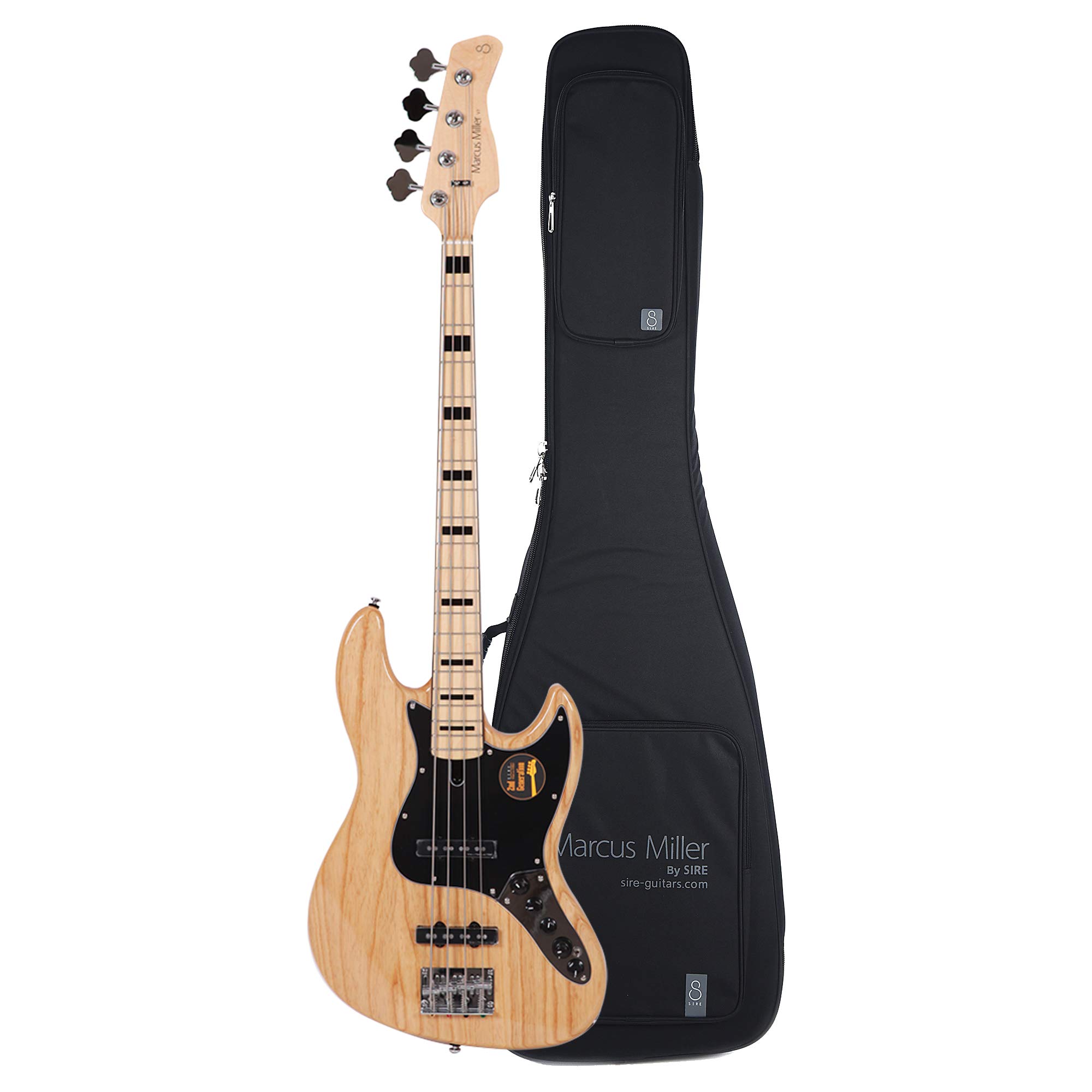 Sire Marcus Miller V7 Vintage Swamp Ash 4-String Natural (2nd Gen) and Sire Gig Bag Bundle