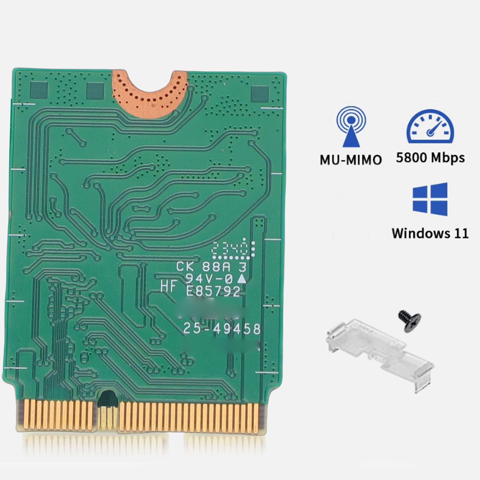Karta Sieciowa WiFi 7 M.2 Tri Band 5.8Gbps, Adapter Bezprzewodowy