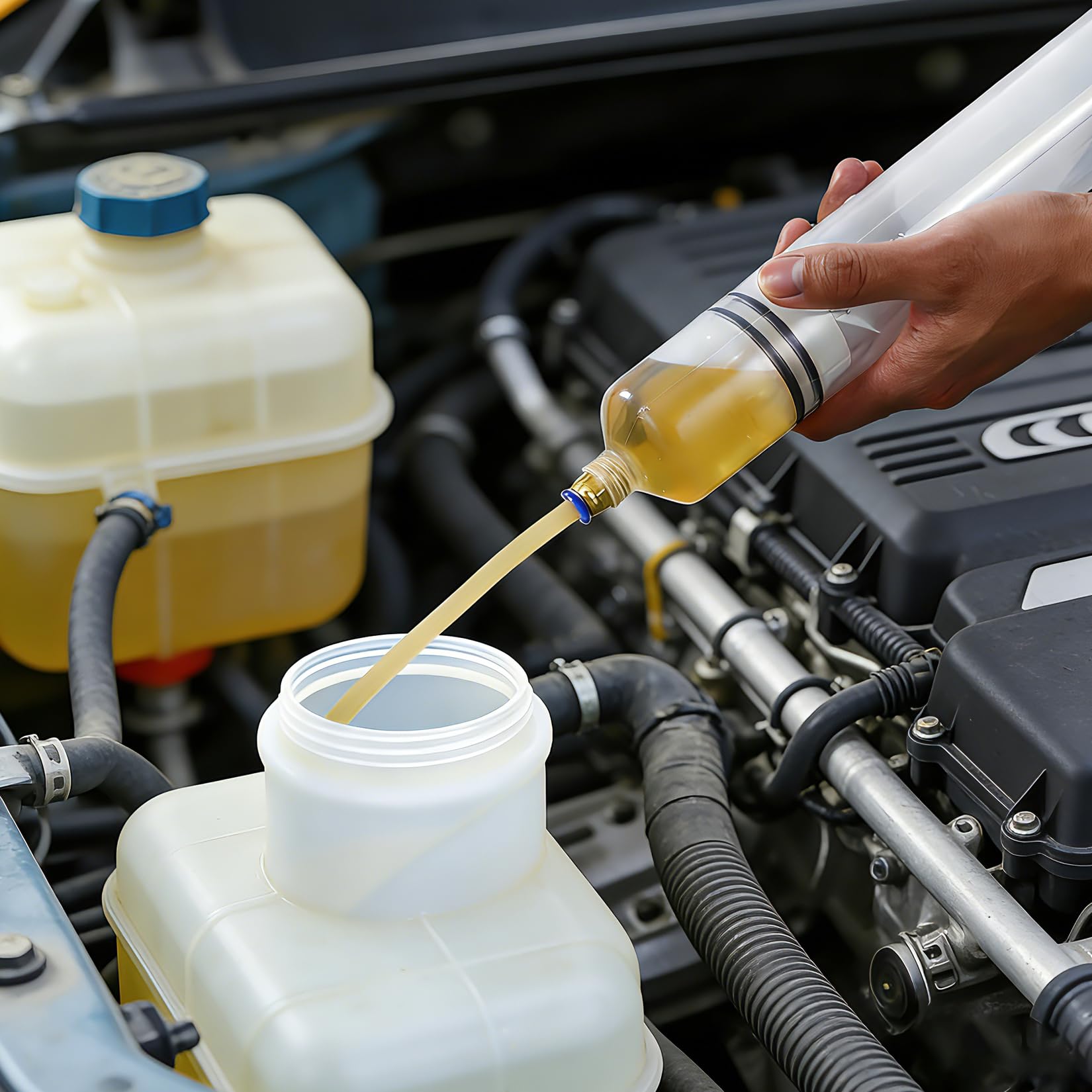 Jeringa Grande Succión Aceite 500 ml con Manguera y Tubo de Extensión de Para Motor Vehículo Aceite de Freno Bomba de Refrigerante Bomba de Transferencia Aceite Para Engranajes