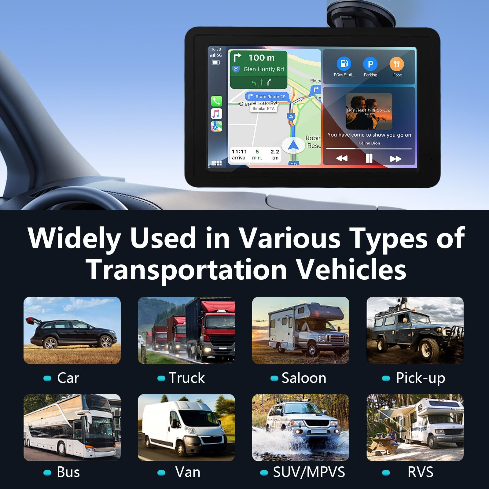 GPS Navigation Voiture 5 Pouces 2025 | Cartes Europe Mises à Jour Gratuites à Vie | Alerte Radars et Feux Rouges | Guidage Vocal | Mode Camion/Camping-Car/Poids Lourds