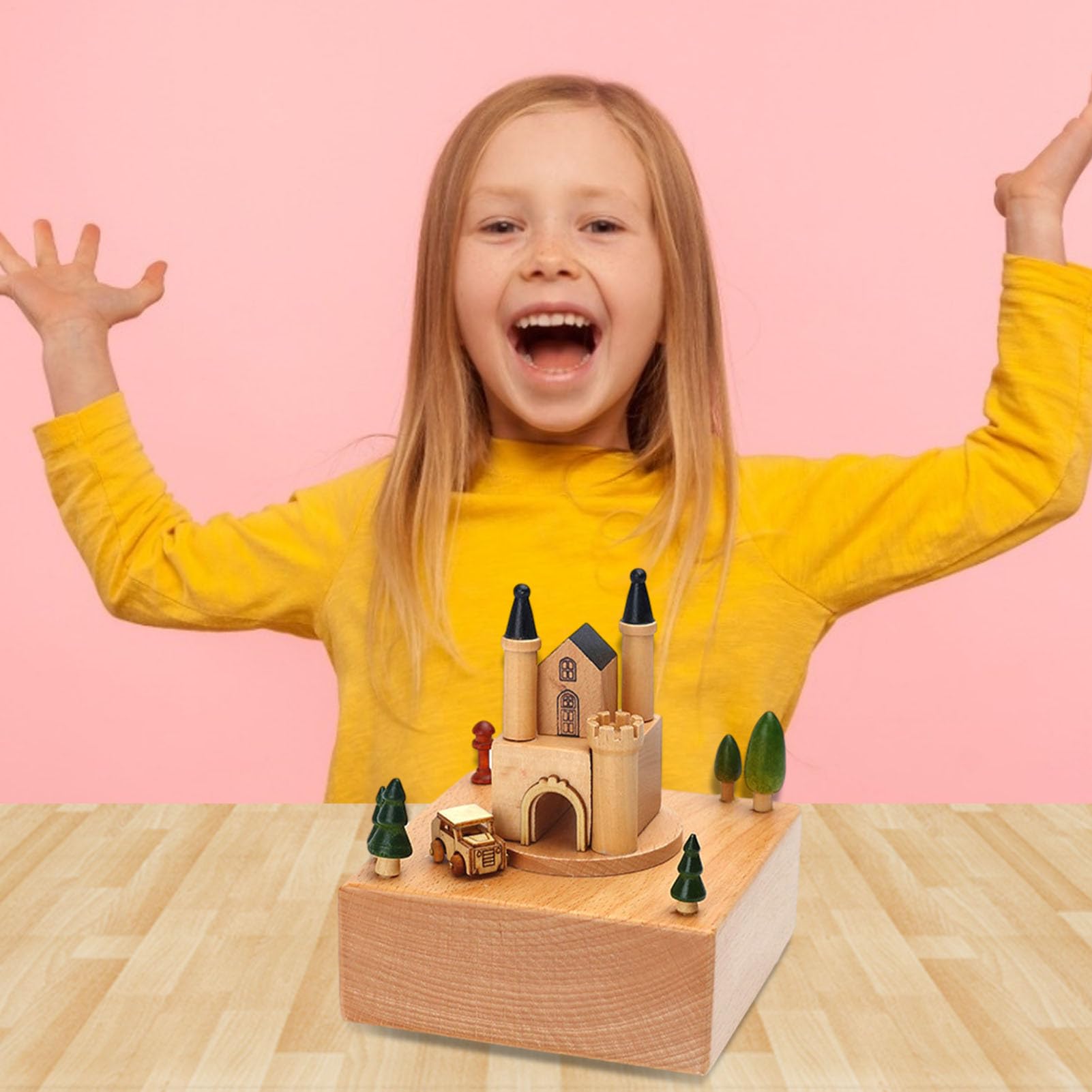 Genérico de música para niños, de música de Madera | s Musicales de Dibujos Animados de Cuerda,de clásica para niñas, Regalo de cumpleaños de Navidad o de decoración de Escritorio