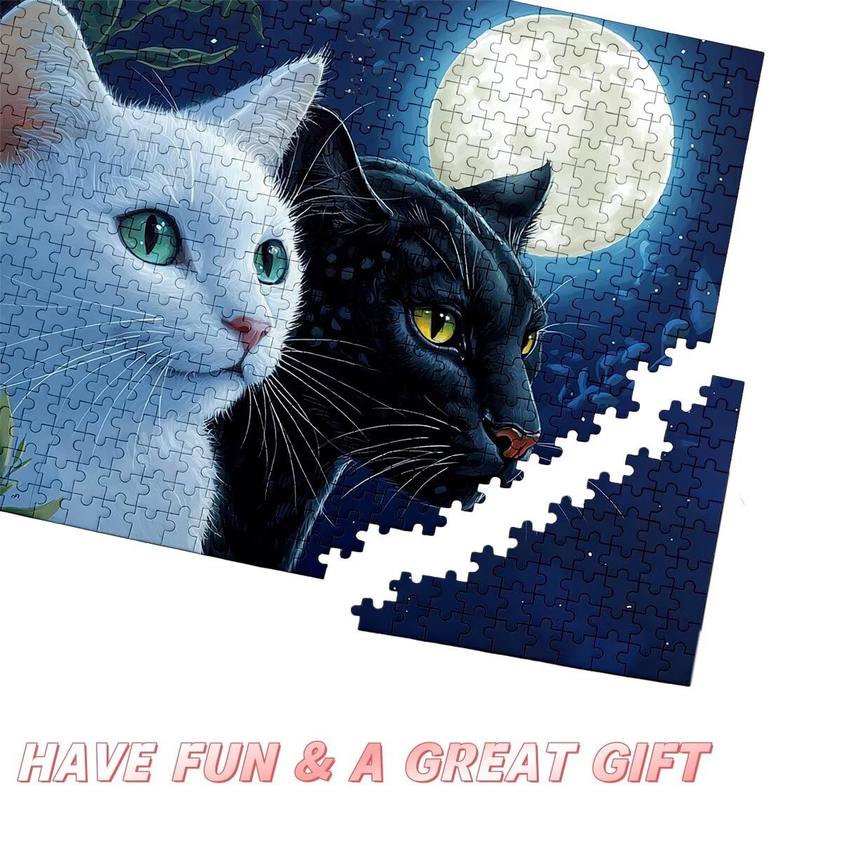 Puzzle 2000 Piezas Adultos Gato, Rompecabezas Adultos Leopardo, Clásico Puzzles Adultos Desafiante para Toda la Familia, Juguetes Rompecabezas Letras en la Parte Posterior, Regalo Hombre Decor -3371