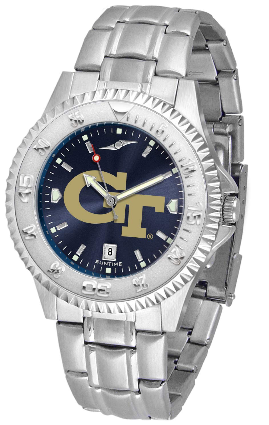 SunTime Men's Competitor 40mm Quartz Watch, 20mm Stainless Steel Strap, Anochrome Dial