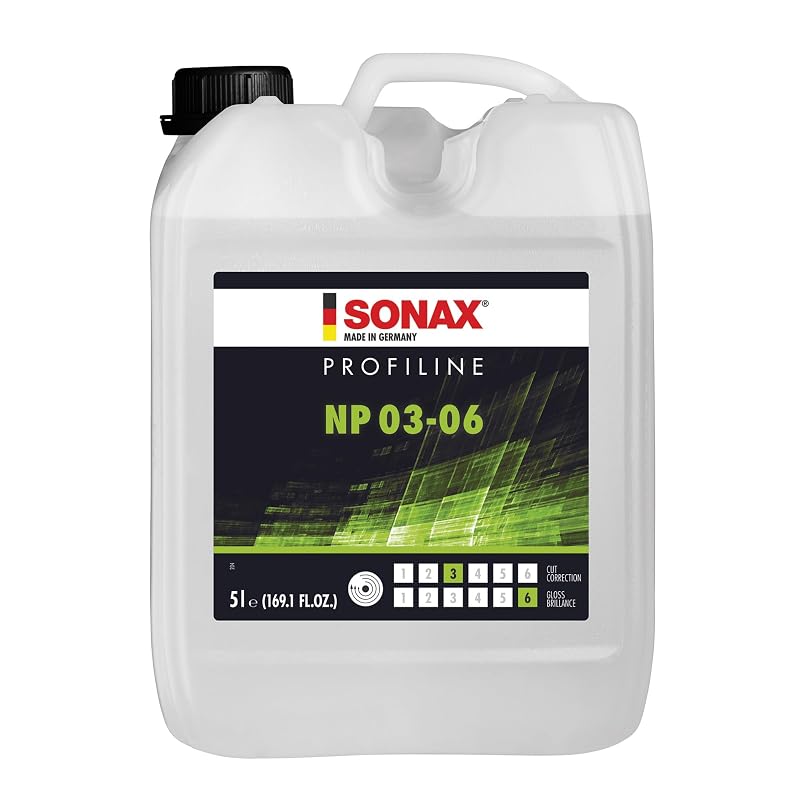 SONAX Profiline Nano Polish 3/6 Polidor automotivo de corte médio para pintura com acabamento ultrafino 5 L