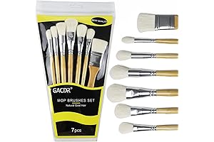 7-Piece Gilding Brush Set: Enhancing Acrylic Painting with Precision and Versatility