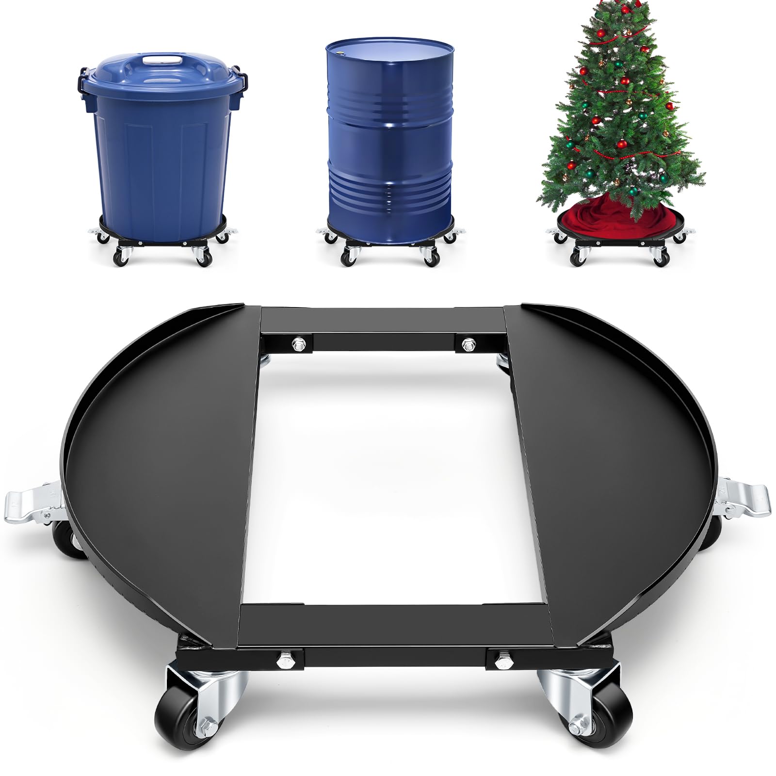 KEDSUM 55 Gallon Drum Dolly, Anti-Tip 6-Wheel Barrel Dolly, 2000Pound