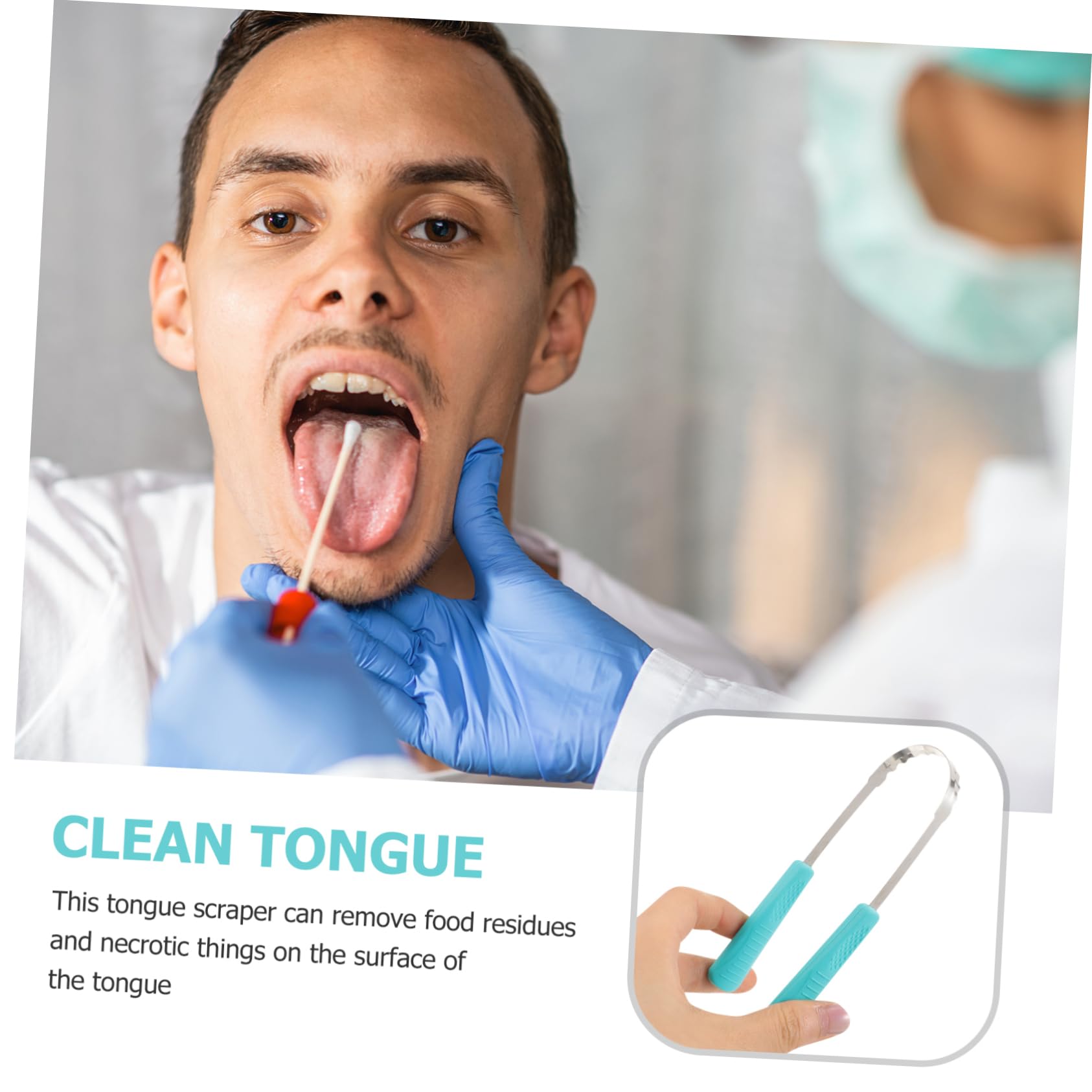 10pezzi Raschietti Per Lingua Orale Per Adulti Silicone Rimozione e Orale e Confezione