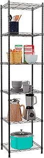 ZHAZHADI 6 Tier Adjustable Spacing Storage Shelf Metal Storage Rack Wire Shelving Unit Storage Shelves Metal 792Lbs Capaci...
