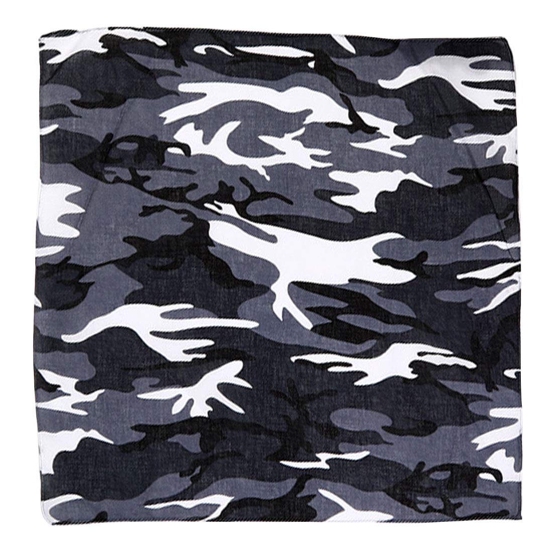 ebossy 12 Pack Unisex Camouflage Cotton Bandana Headwear for Outdoor Hunting Cycling (#04)