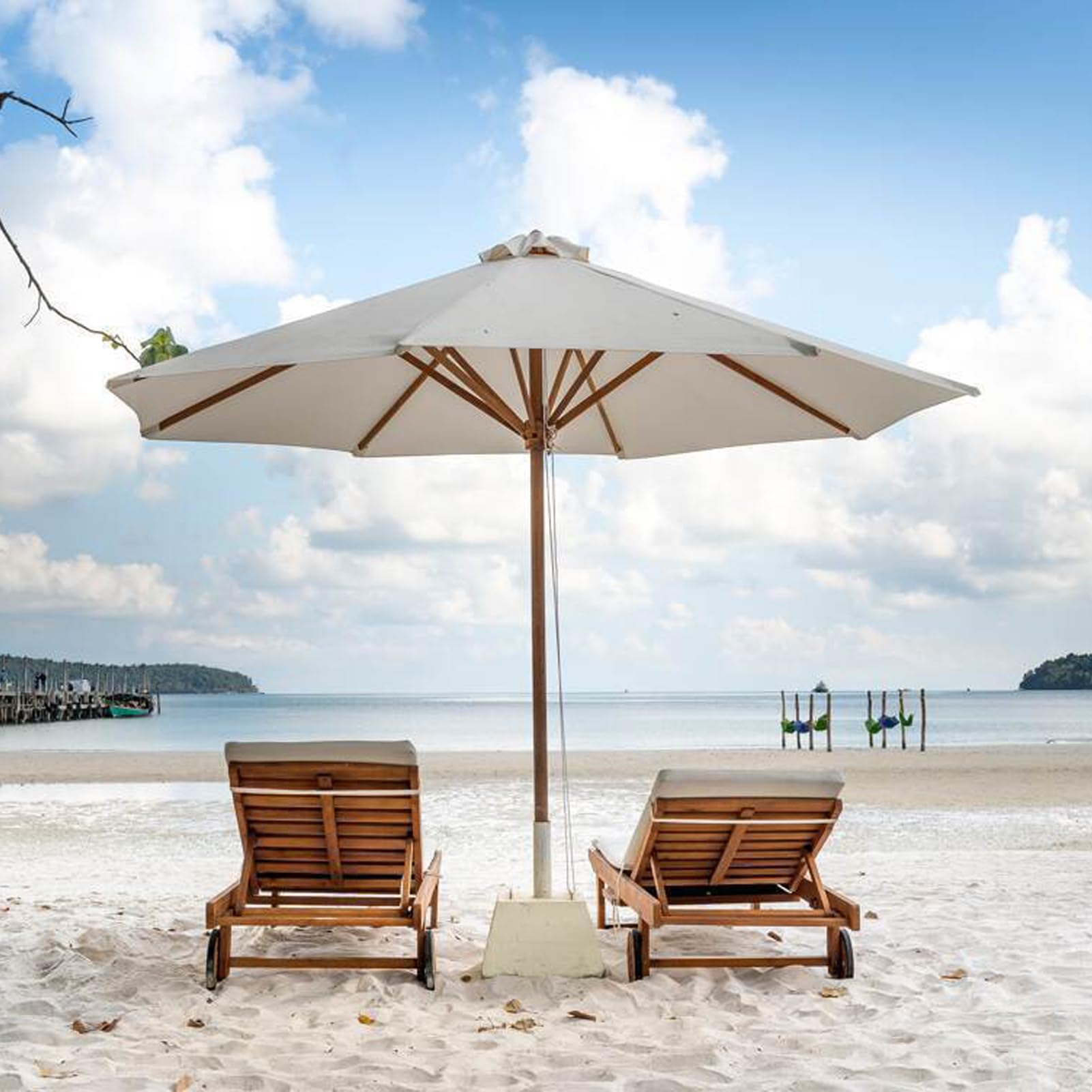 HonunGron Auvent De Remplacement pour Parasol 2,0/2,3/2,5/2,7m/3,0m, 6 Baleines/8 Baleines Toile De Parasol Déporté Remplacement pour Cour,Jardin,Plage, Protection UV 50+ (3.0m-8 Ribs,Gris) - 3