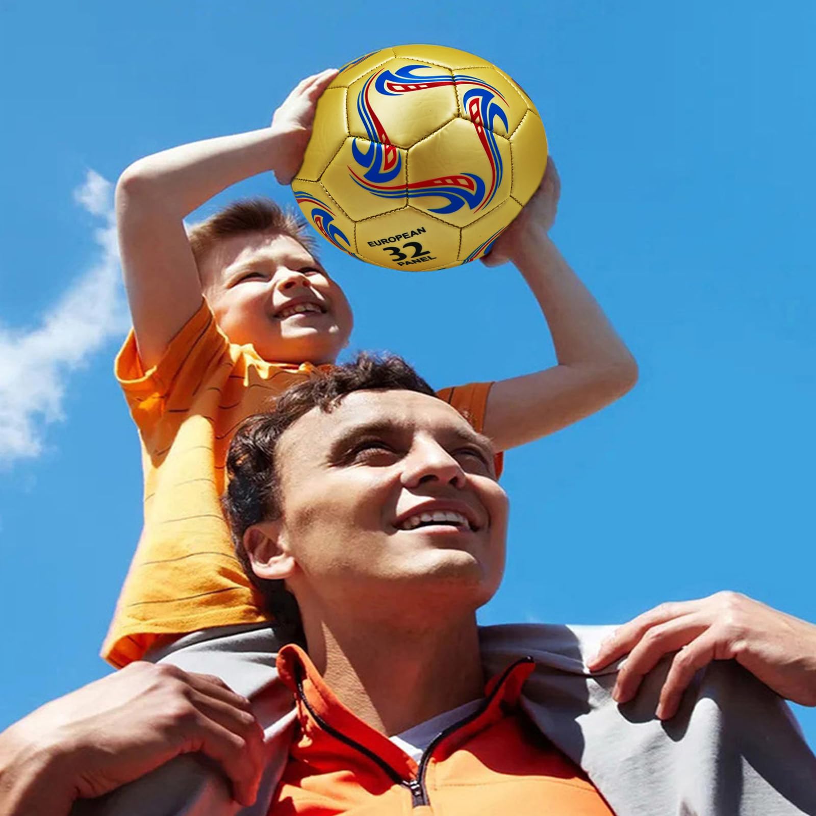 ABAJI Fußballball, Größe 3, 4, 5, Übungsbälle, Geschenk, dickeres Leder, explodiert, für drinnen und draußen, mit Pumpnadel