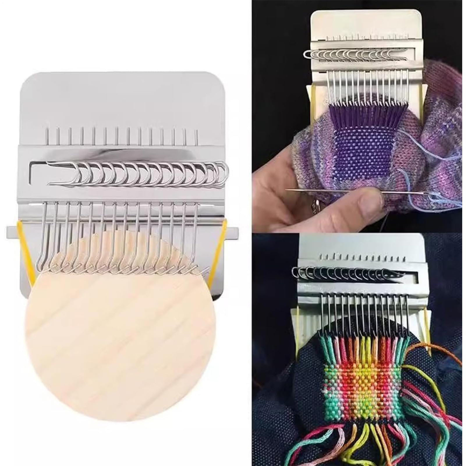 Tktouci Kit di Toppe per Maglieria - per Strumenti di Tessitura | con 14 Uncini, 14 Aghi e Kit di Riparazione con 50 Colori di Filo - Adatto A Principianti, Maglia, Madre, Padre, Tessuto, Stoffa,