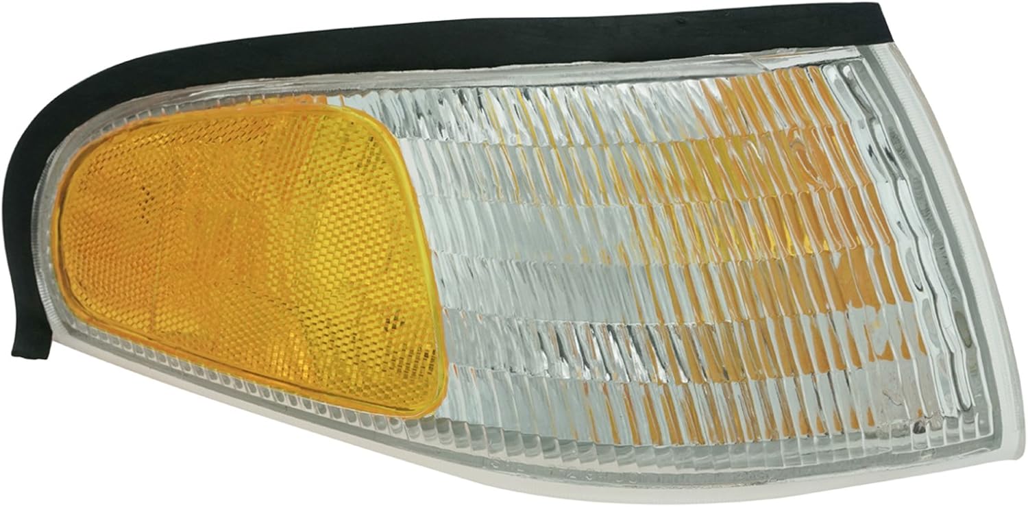 TRQ Passenger Side Front Corner Light Assembly Compatible with 1994-1998 Ford Mustang FO2521125