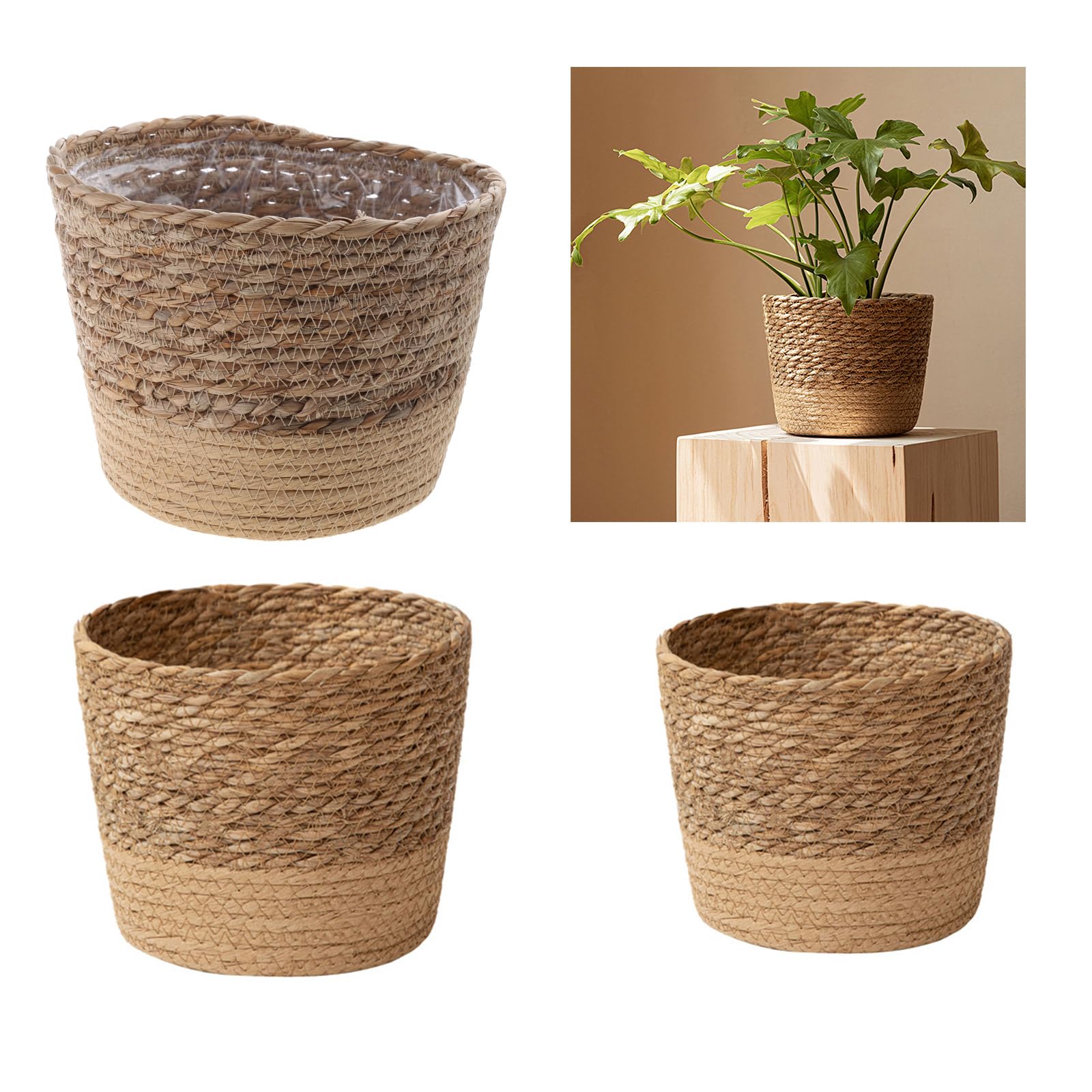 Amazon.com: IWOMA Straw Plant Basket Indoor Woven Plant Pots For Planter  Flower Pots Plant Pot Decoration Laundry Basket Household Large Capacity Plant  Pot : Patio, Lawn & Garden