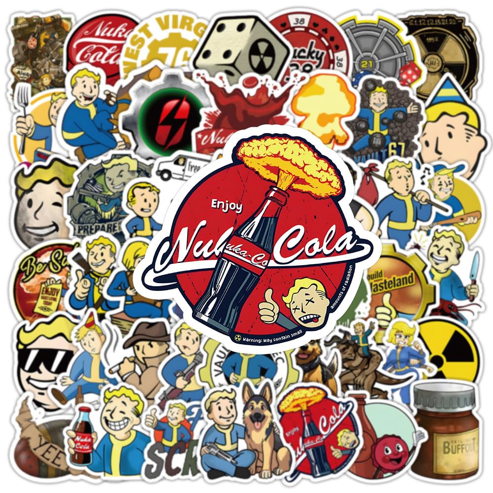 Adesivi Per Casco Moto 50 Adesivi Fallout Graffiti Per Laptop E - Foto 9