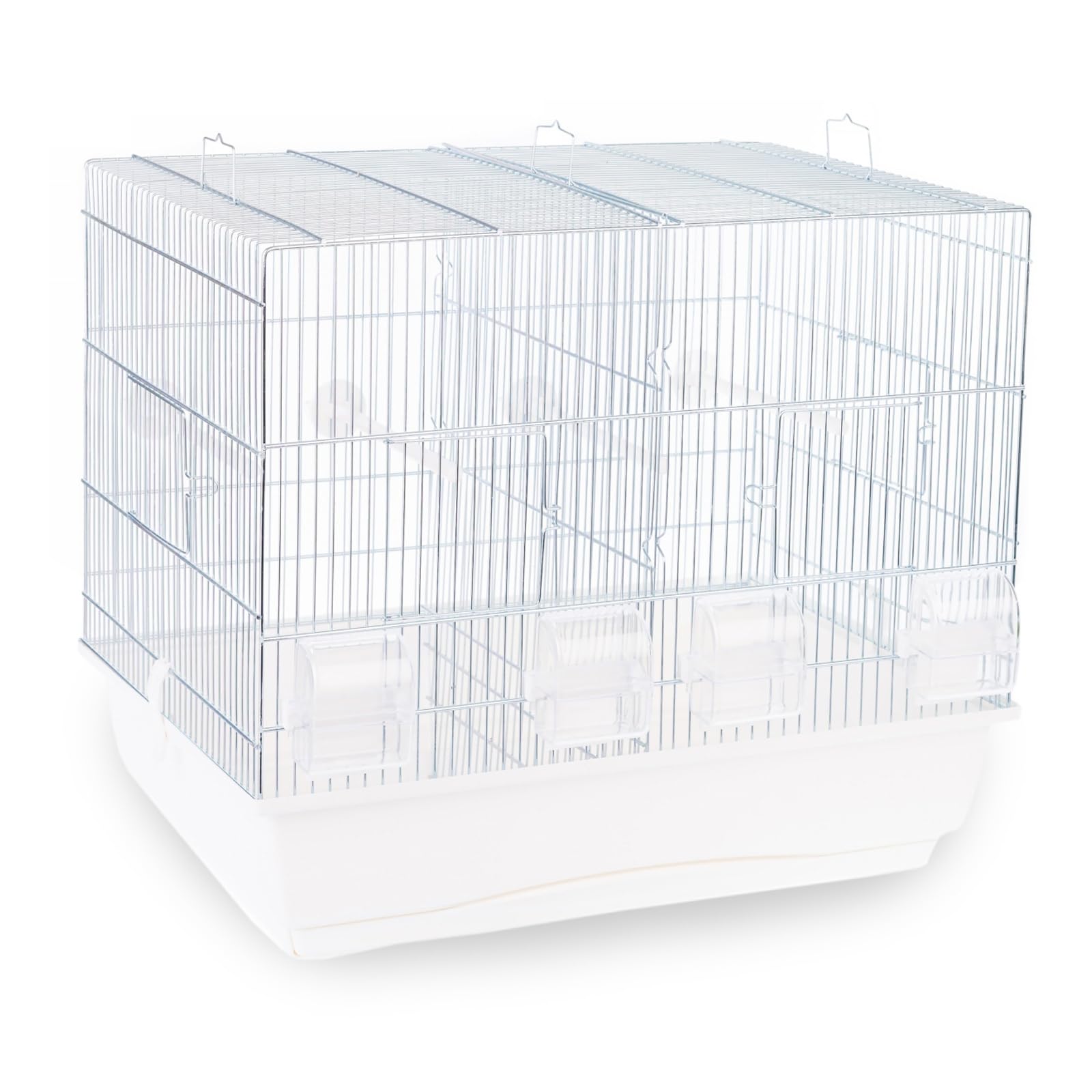 ZooPaul Vogelkäfig Aufzuchtkäfig Weiss 54x39x47cm Käfig Aufzucht Wellensittich Kanarien