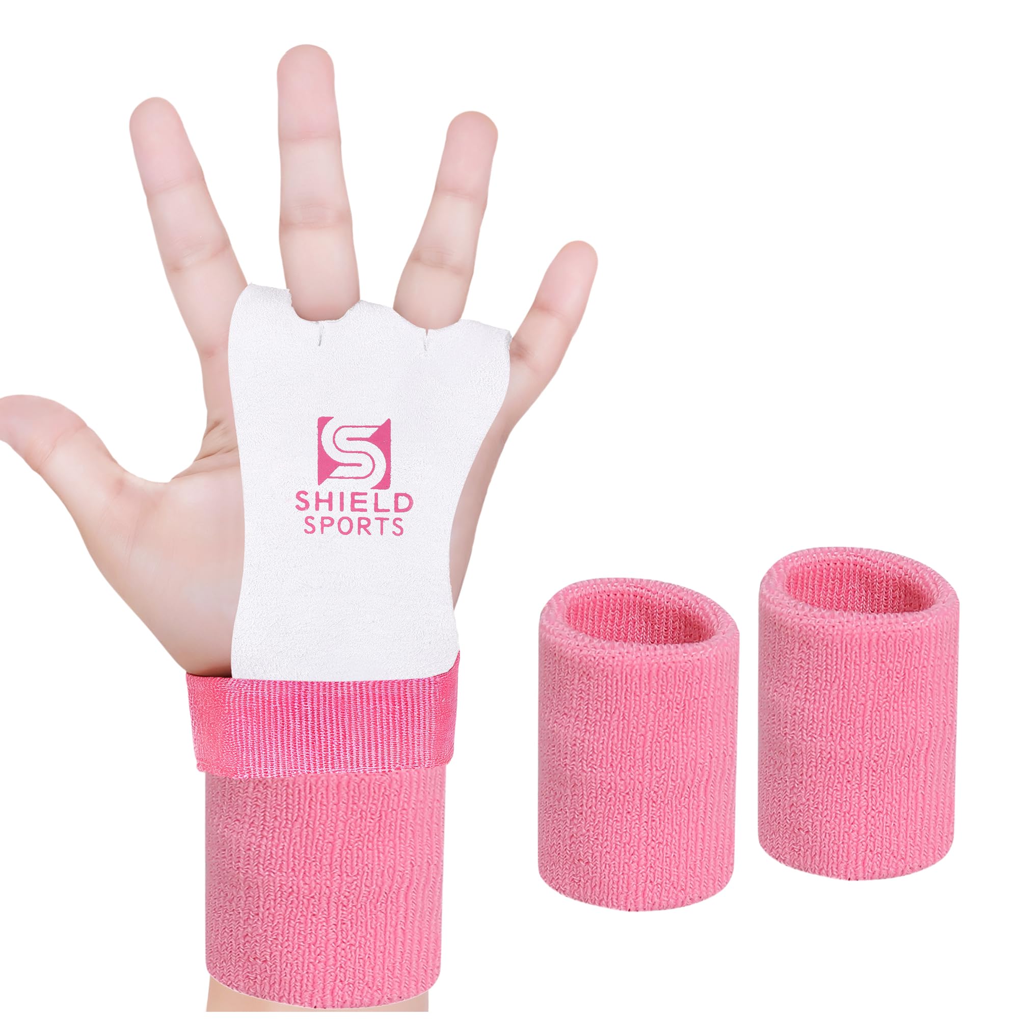 ULTRA FITNESS Gymnastics Bar Grips for Kids Leather Hand Grips for Gymnastic Bars & Pull Up Training Non-Slip Junior Bar Gloves with Wrist Support Kids Exercise Equipment Accessories