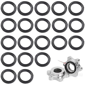 20 Pack Dumbbell Collars Rubber Washer Replacement 25mm x 35mm x 3mm 1" Flat O-Rings Non Spinning Stoppers for Barbell 25mm Spin-Lock Screw Nut Dumbbell Handles Adjustable Dumbbells Bar