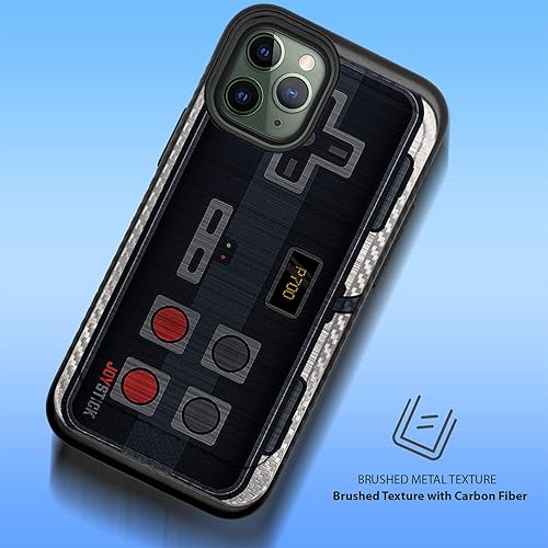 Miniatura 3 de CasesOnDeck - Carcasa para iPhone 12 Pro MaxiPhone 12 Pro Max armadura cepillada Carcasa delgada, resistente, color negro mate (control retro)