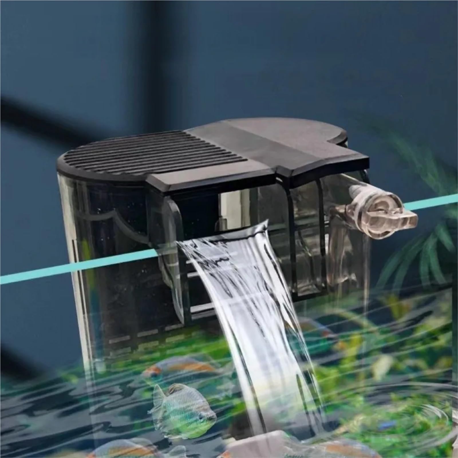 Filtros para peceras, filtro colgante para acuario, mini pecera, USB, 2,5 W, flujo de 250 H/L, adecuado para tanques de menos de 30 cm, filtro de acuario