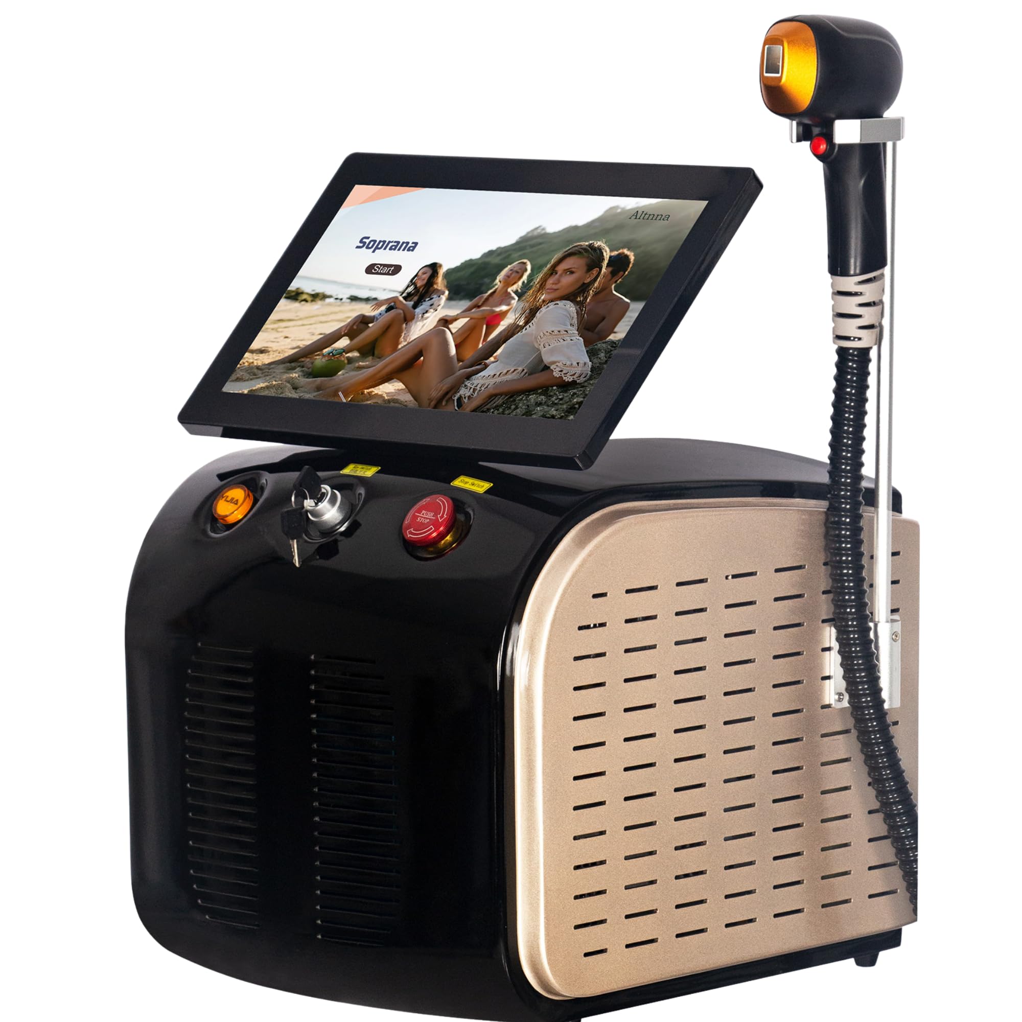 2026 Macchina professionale di depilazione del laser di titanio del ghiaccio 1064/755/808nm del diodo portatile
