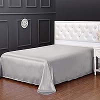 Vista 9 de LILYSILK Sábana encimera de seda de morera de 19 momme de seda, color negro, tamaño individual