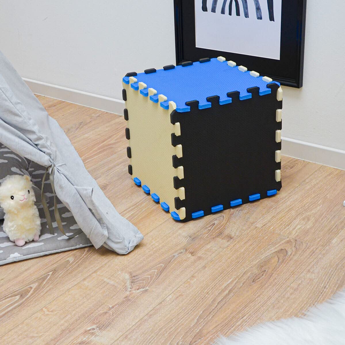 Tapis Puzzle 27 Pièces épais En Mousse EVA – Dalles 30×30 Cm Pour Bébé Et Enfant Dès 0 Mois, Antidérapant