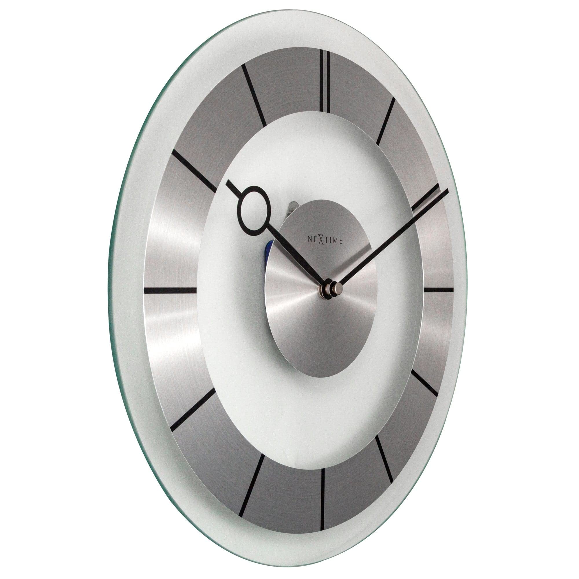 NeXtime 2790 Retro Orologio da Parete, d'Argento, 31 cm