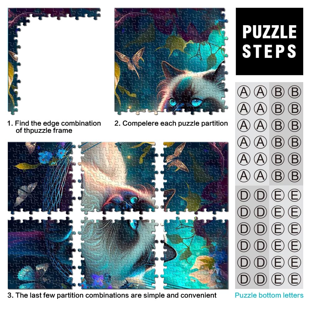 Puzzle di gatti per adulti 1000 pezzi, simpatici animali