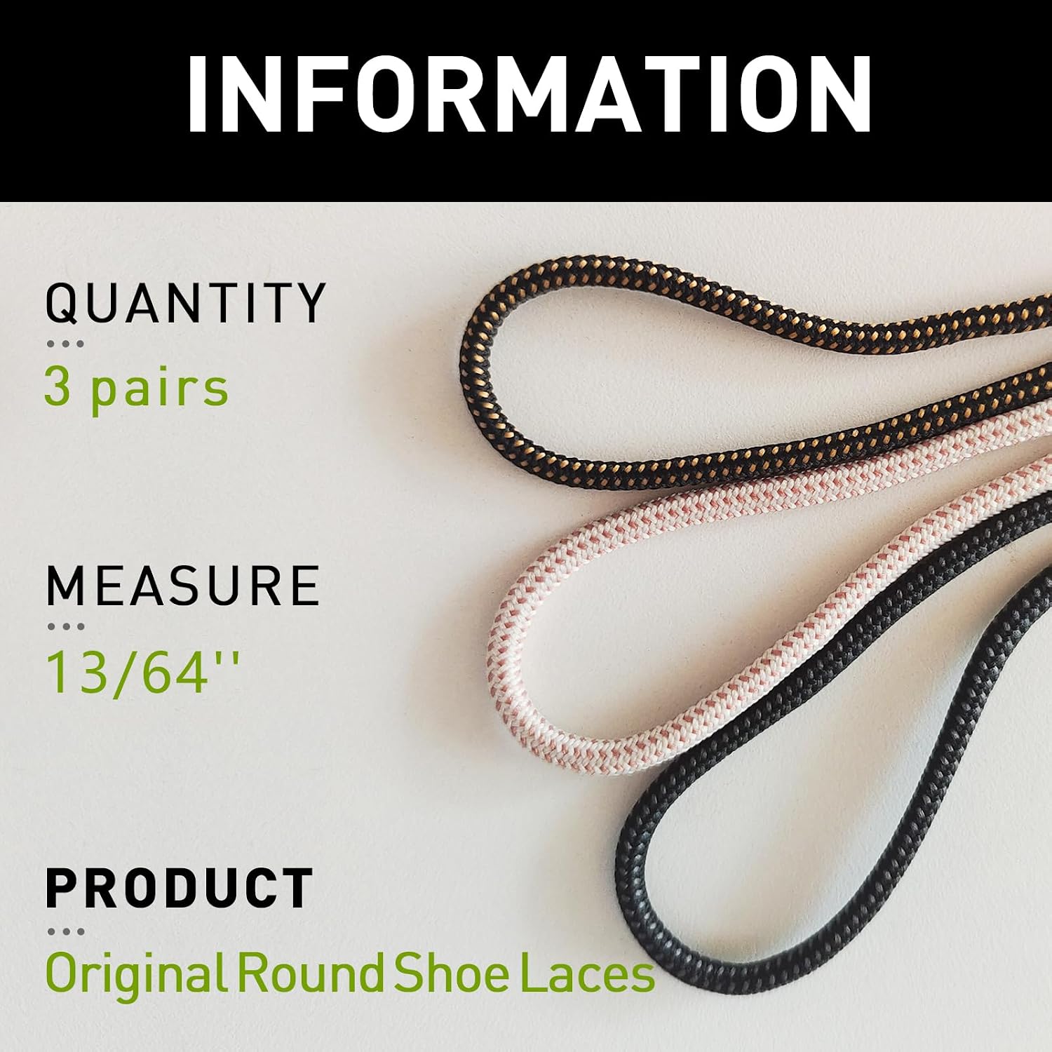 3 Pairs Hiking Shoelaces for Merrell Moab 3, Moab Speed 2 image 2