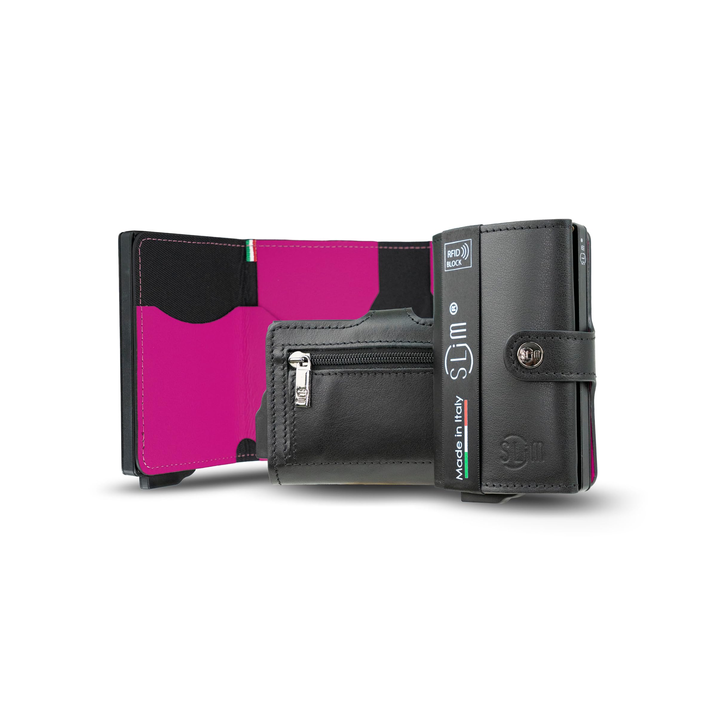SLim Porta Carte di Credito Schermato Portafoglio Uomo Rfid Portatessere Anticlonazione Donna Portacarte Uomo