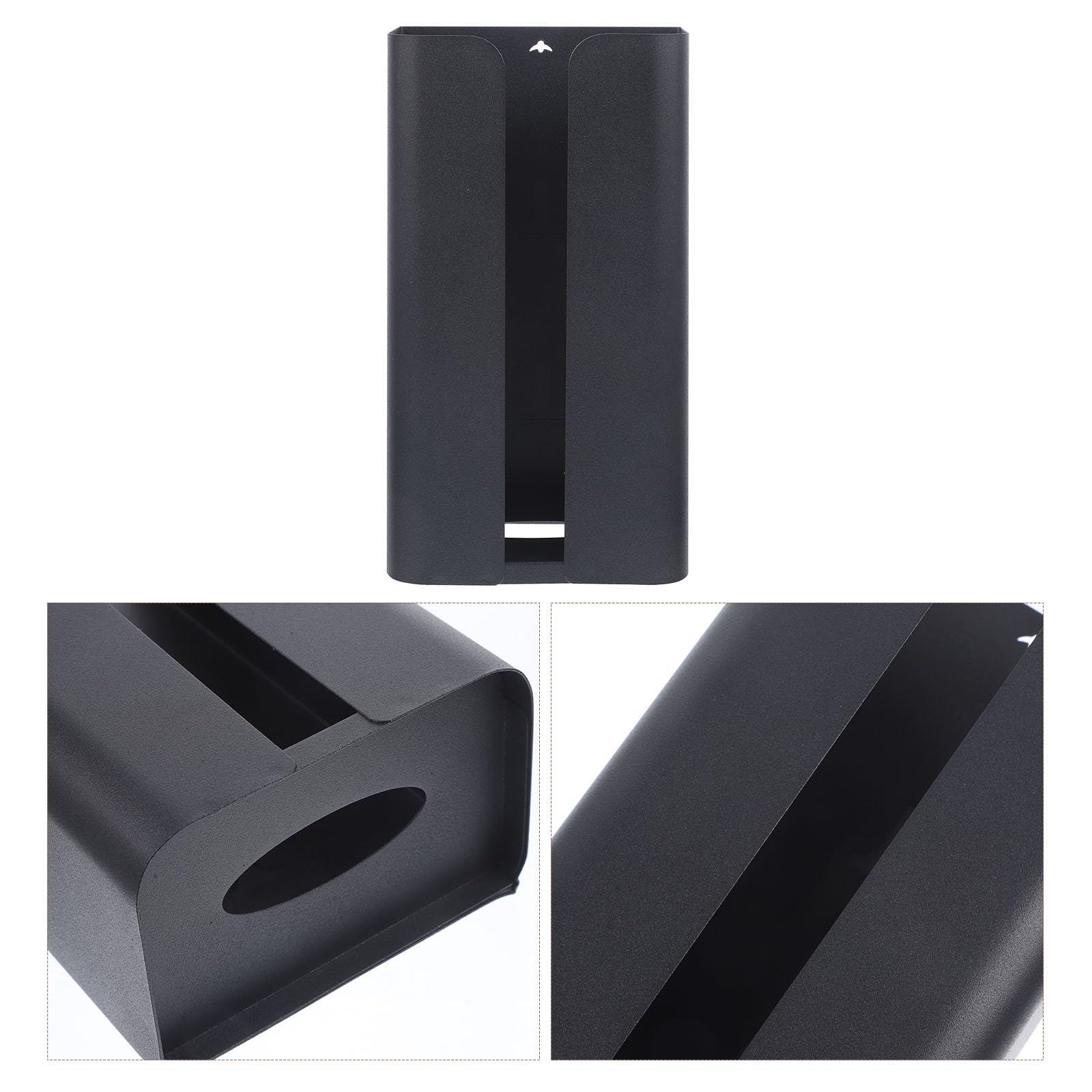 POPETPOP Soporte Magnético para Caja de Pañuelos de Cocina Dispensador de Toallas de Papel de Acero al Carbono Negro Organizador Multiusos para Refrigerador y Hogar Accesorio Práctico y