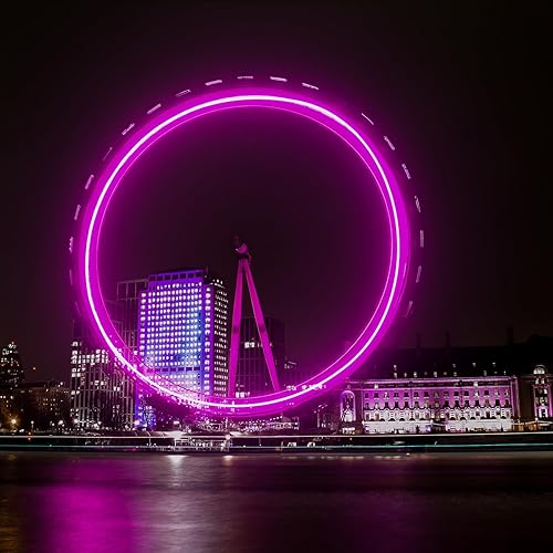 Miniatura 7 de GZBtech Tira de luces LED flexibles de neón de 50 pies, tira de luz impermeable CA de 110-120 V, 120 LEDsM, iluminación de neón conectable para